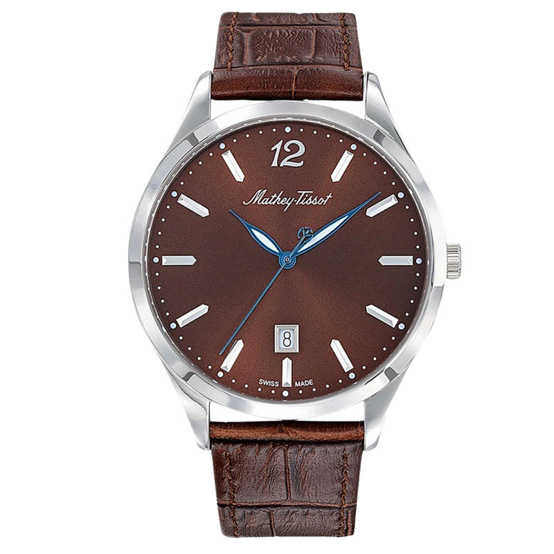 Mathey-Tissot Urban Brown Leather Men's Watch