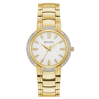 Bulova Crystal Stainless Steel Women's Watch