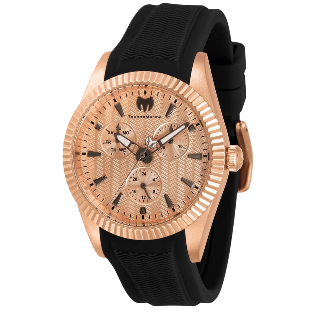 TechnoMarine Sea Quartz Black Silicone Women's Watch