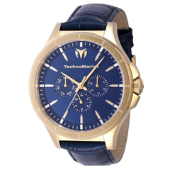 TechnoMarine Date-Day Blue Leather Men's Watch