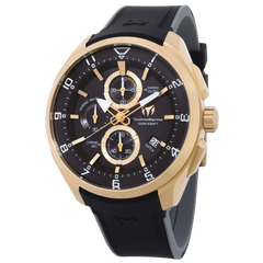 TechnoMarine Ocean Chronograph Black Silicone Men's Watch