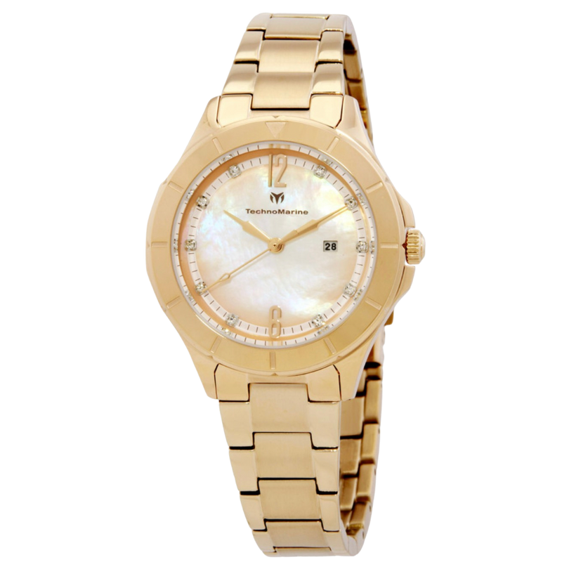 TechnoMarine Luna Gold-Tone Stainless Steel Women's Watch