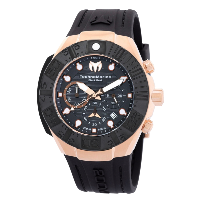 TechnoMarine Reef Black Silicone Men's Watch