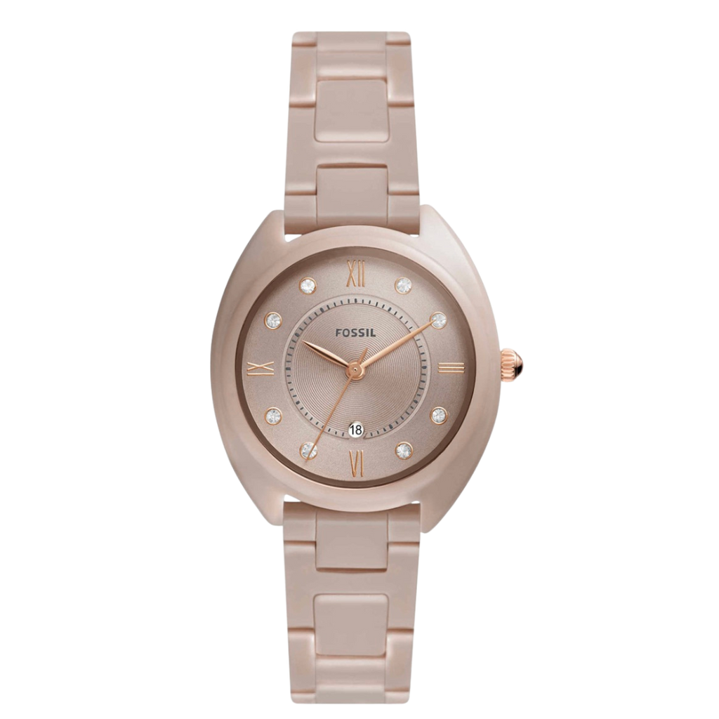Fossil Gabby Crystal Brown Ceramic Women's watch