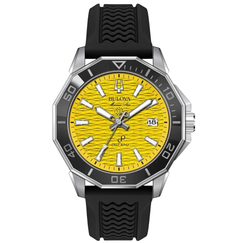 Bulova Marine Star Automatic Black Silicone Men's Watch