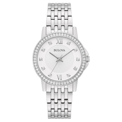 Bulova Crystal Stainless Steel Women's Watch