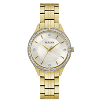 Bulova Crystal Stainless Steel Women's Watch