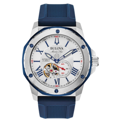 Bulova Marine Star Automatic Blue Silicone Men's Watch