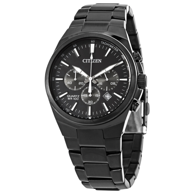 Citizen Quartz Black Dial Stainless Steel Men's Watch