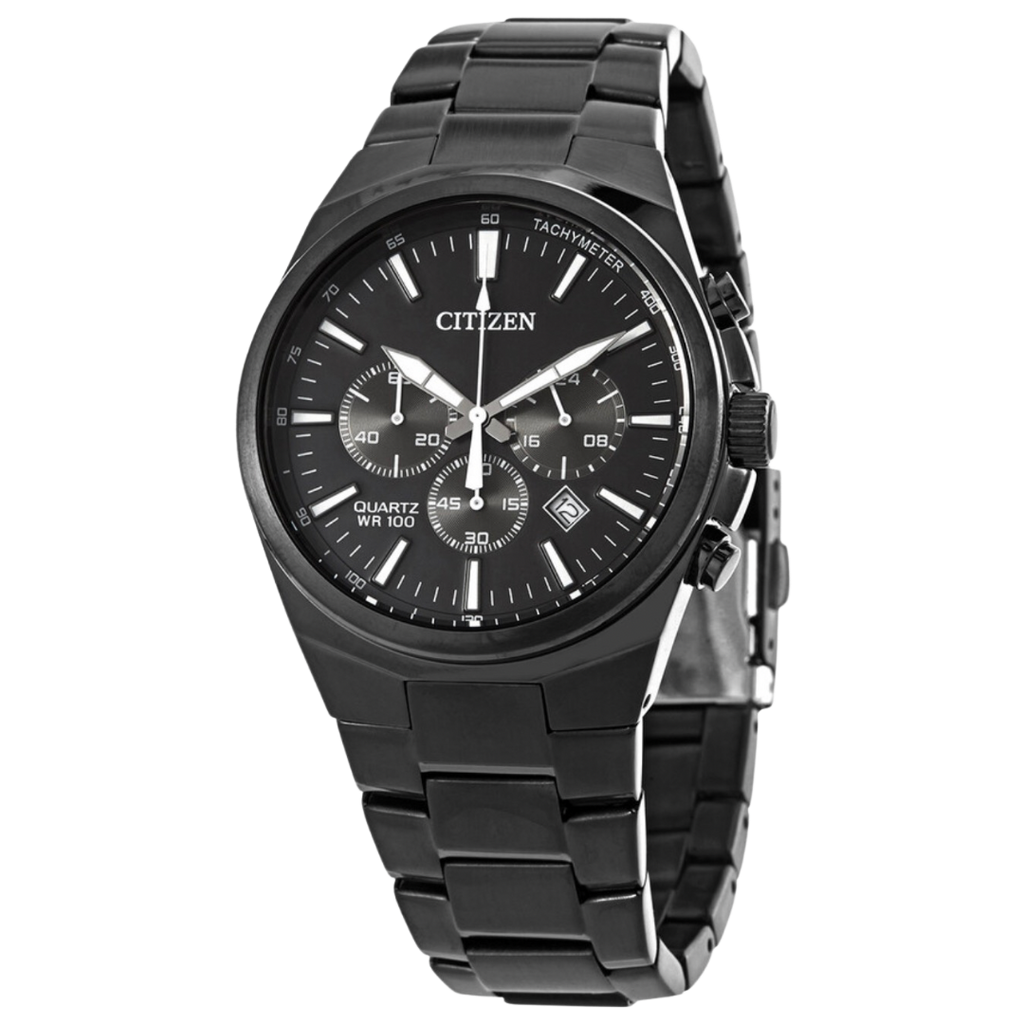 Citizen Quartz Black Dial Stainless Steel Men's Watch