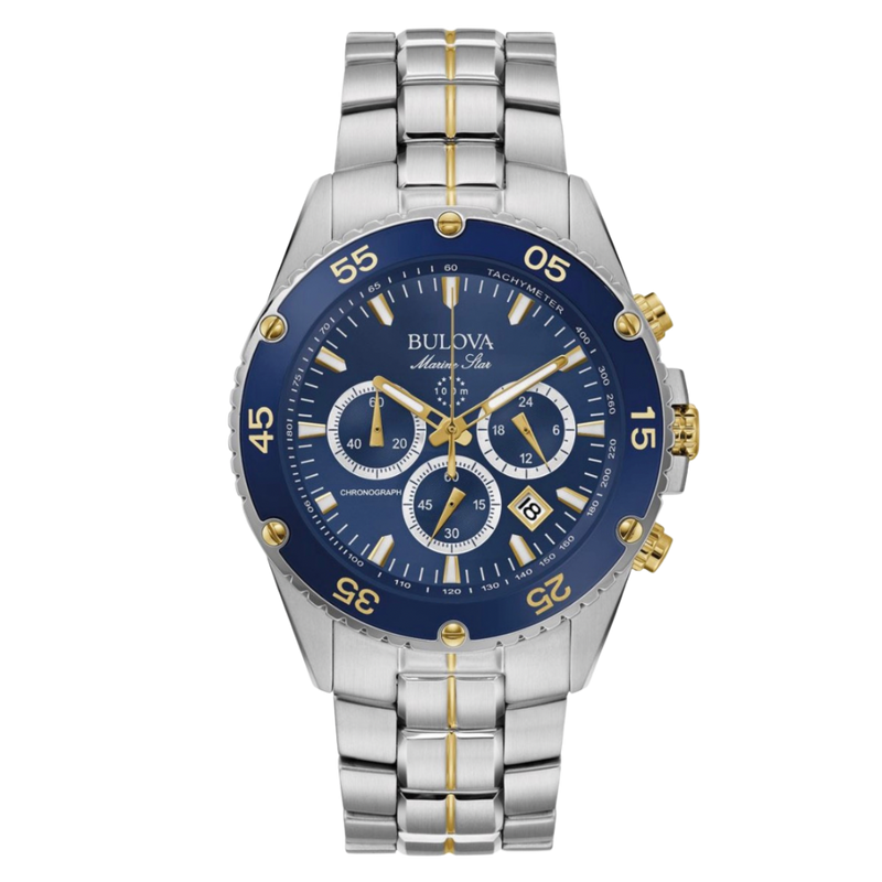 Bulova Marine Star Blue Dial Stainless Steel Men’s Watch