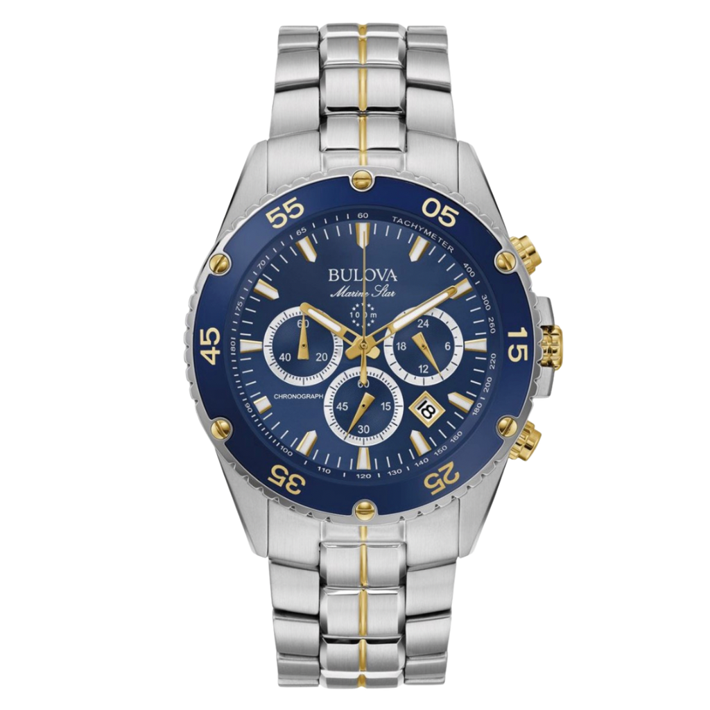 Bulova Marine Star Blue Dial Stainless Steel Men’s Watch