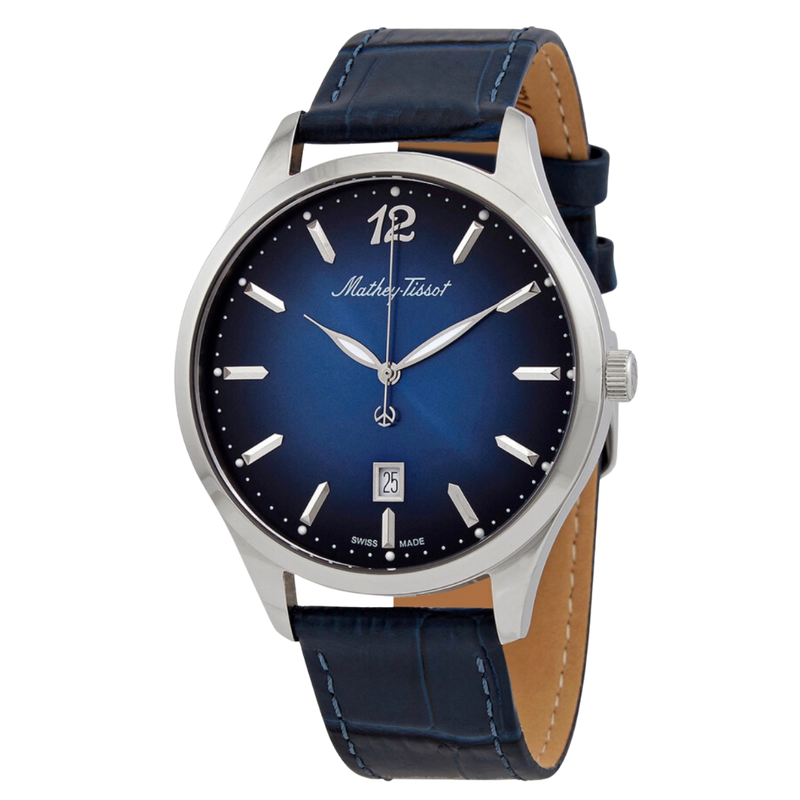 Mathey-Tissot Urban con pulso de cuero azul