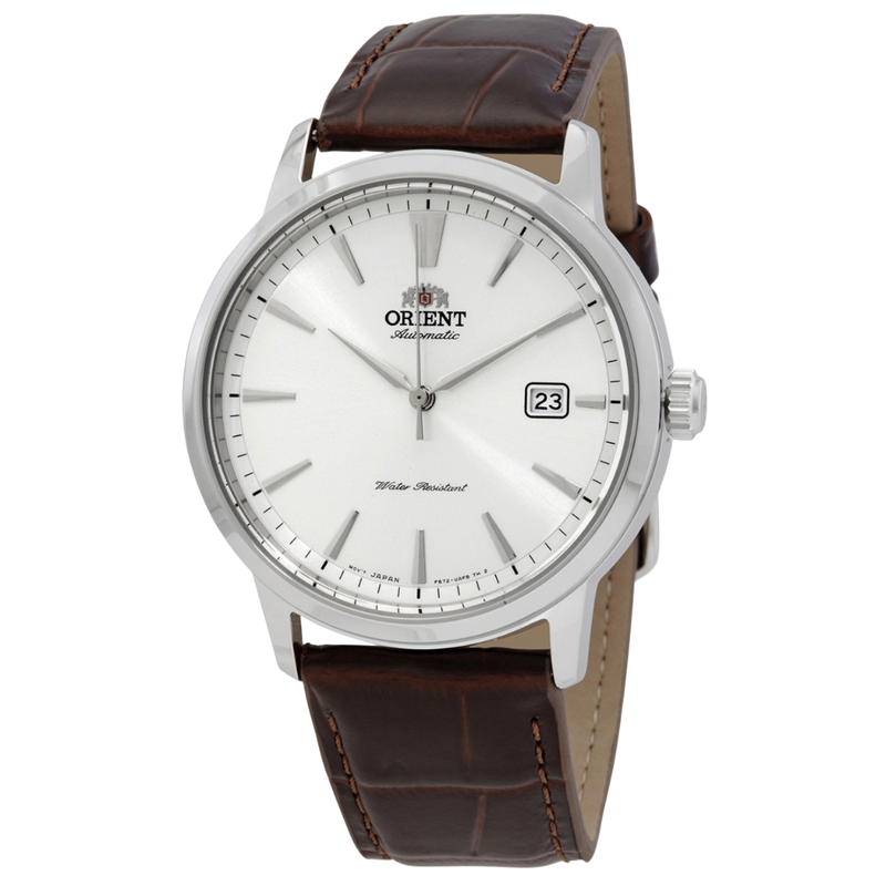 Orient Contemporary automático con pulso de cuero chocolate