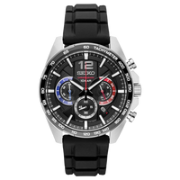 Seiko Conceptual Chronograph Black Silicone Men's Watch