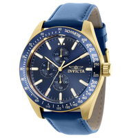 Invicta Aviator Blue Leather Men's Watch