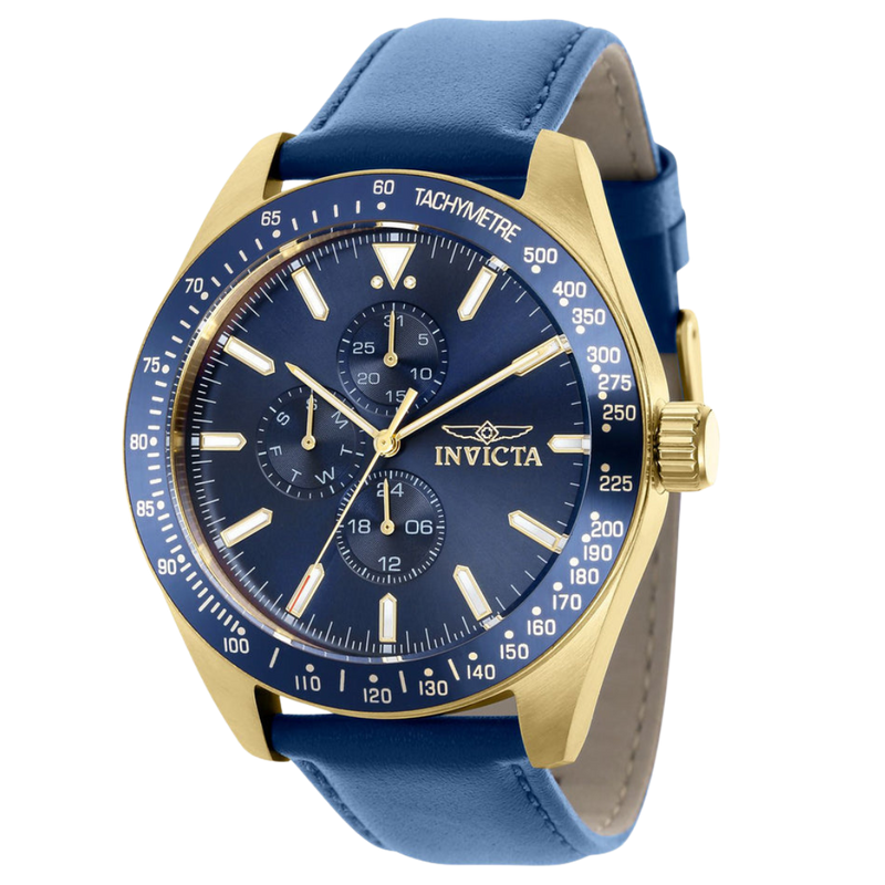 Invicta Aviator Blue Leather Men's Watch