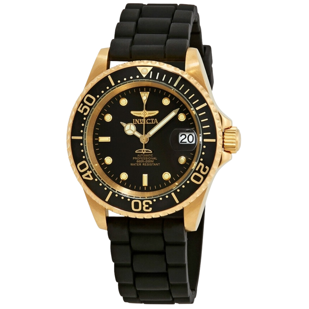 Invicta Pro Diver Automatic Black Silicone Men's Watch