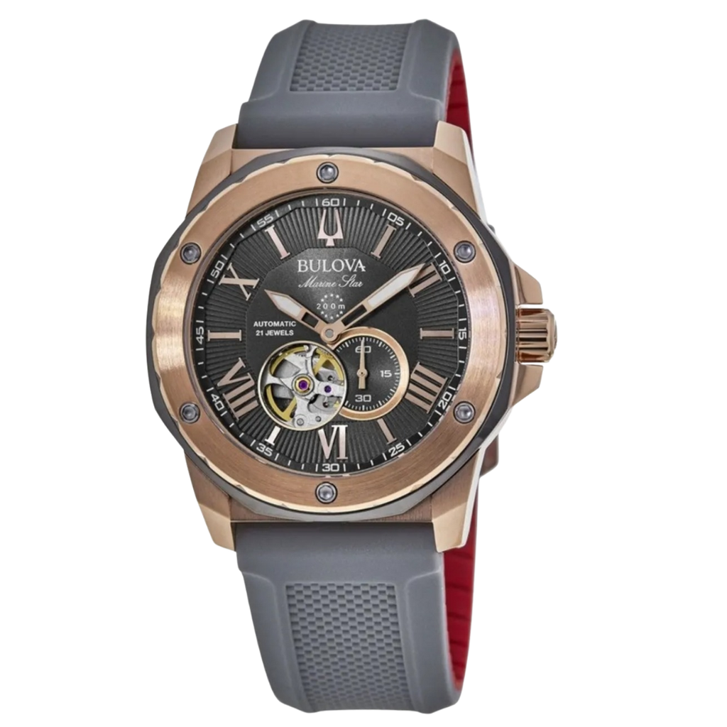 Bulova Marine Star Automatic Grey Silicone Men's Watch