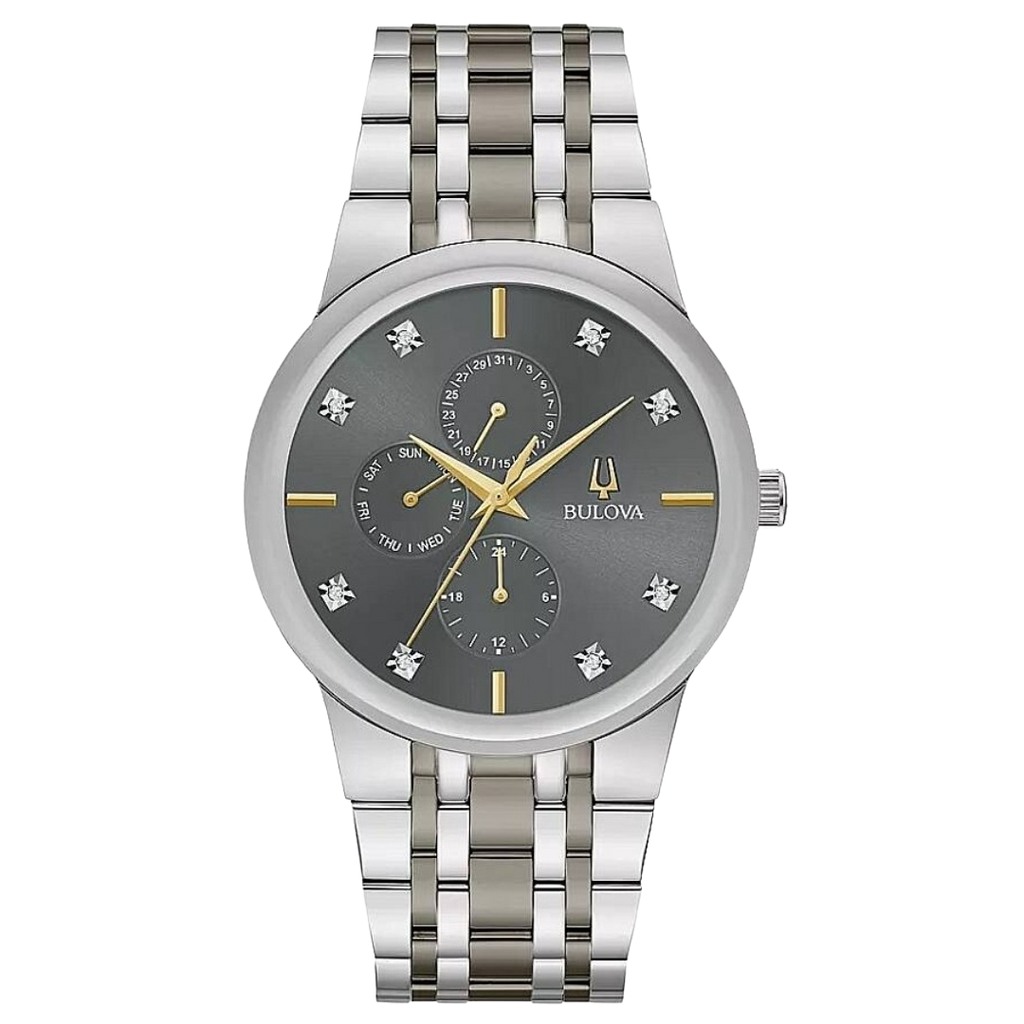 Bulova Modern Bul Quartz Diamond Grey Dial Men's Watch