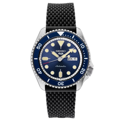 Seiko 5 Sports automático con pulso de silicona negro