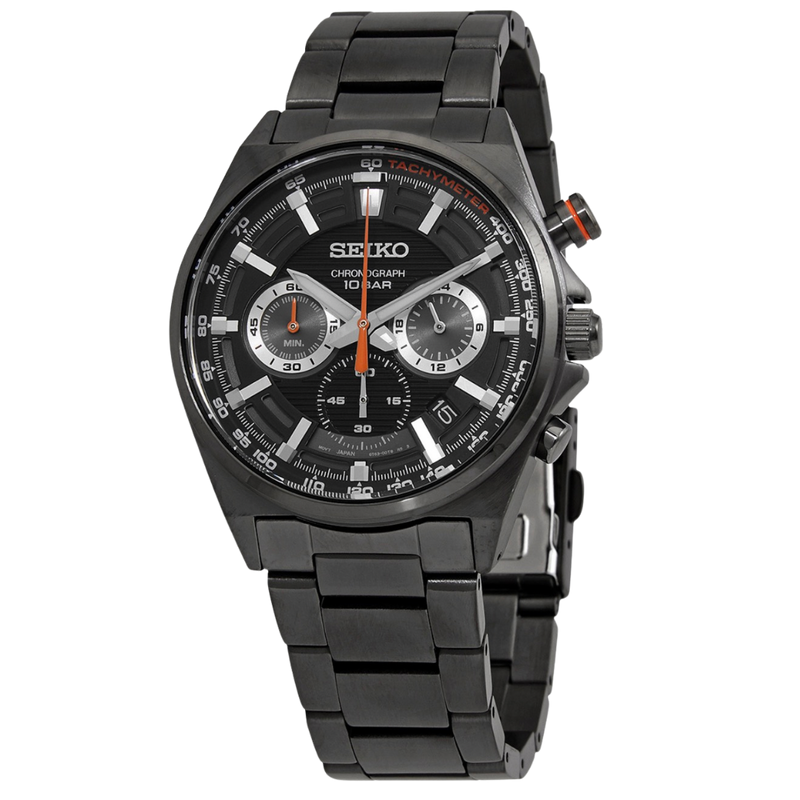 Seiko Chronograph en acero inoxidable  color negro