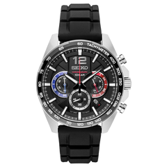 Seiko Chronograph con pulso de silicona negro