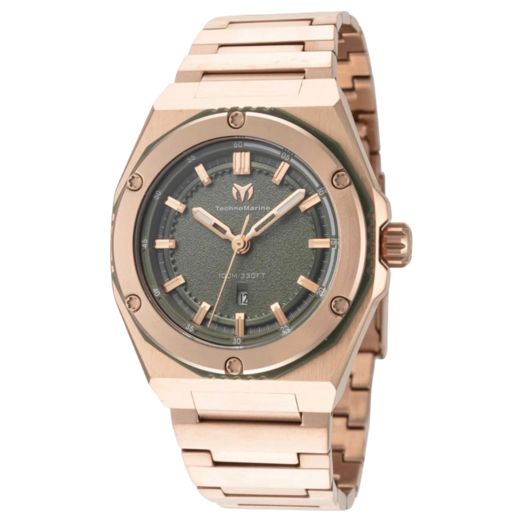 TechnoMarine Coral para dama en acero inoxidable tonalidad oro rosa