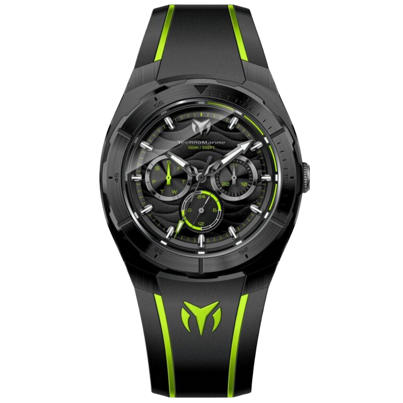 TechnoMarine Cruise para caballero con pulso de silicona negro