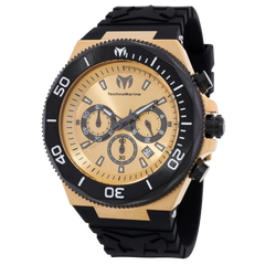 TechnoMarine Manta para caballero con pulso de silicona negro