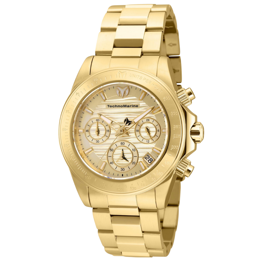 TechnoMarine Manta para dama en acero inoxidable color dorado