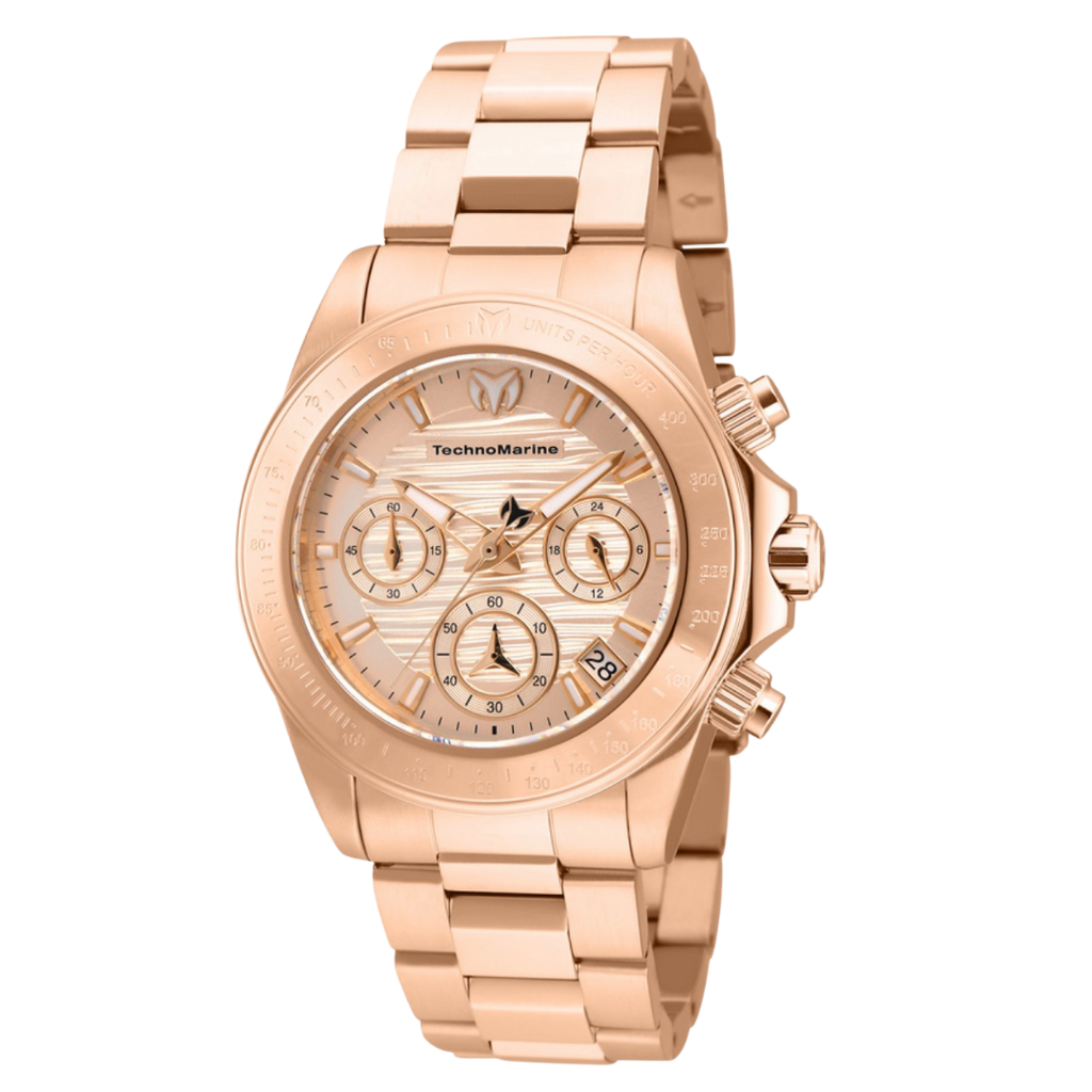 TechnoMarine Manta para dama en acero inoxidable tono oro rosa
