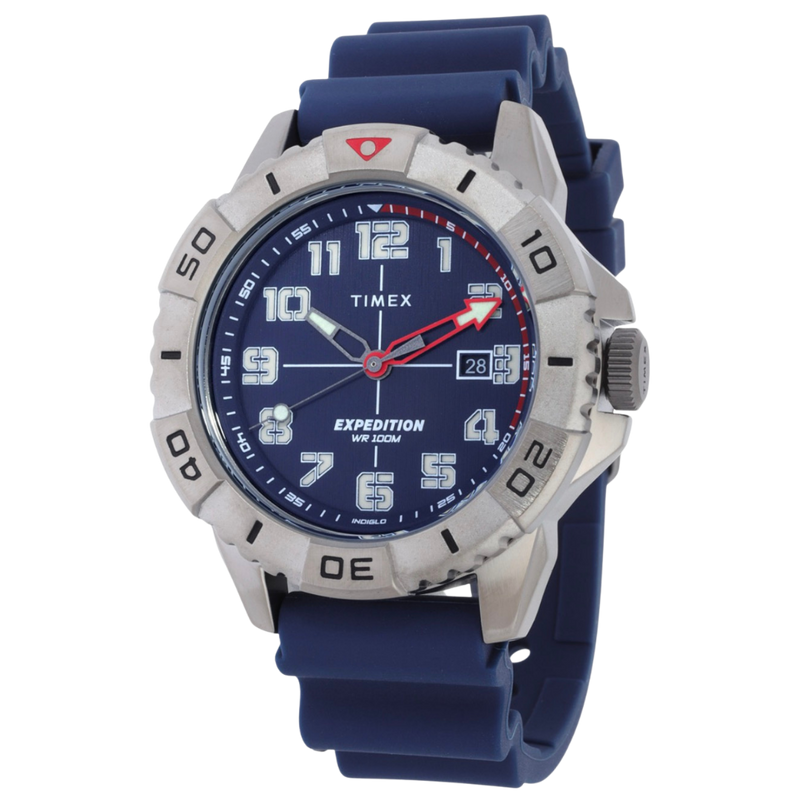 Timex Expedition para caballero con pulso de silicona azul