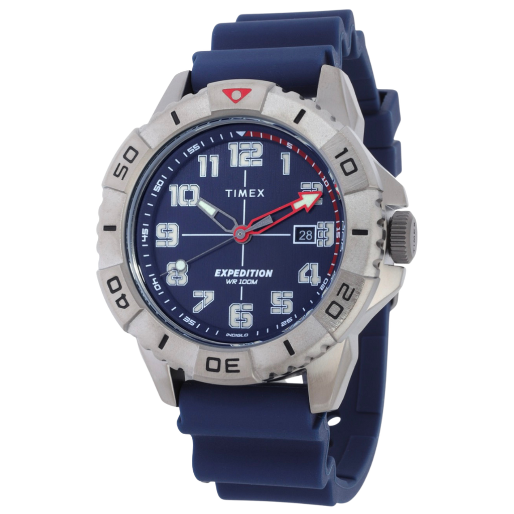 Timex Expedition para caballero con pulso de silicona azul