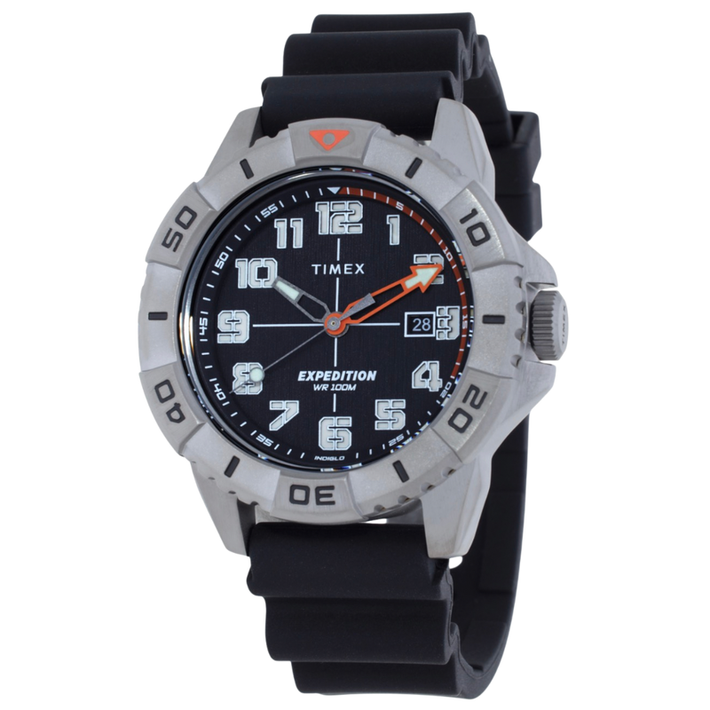 Timex Expedition para caballero con pulso de silicona negro