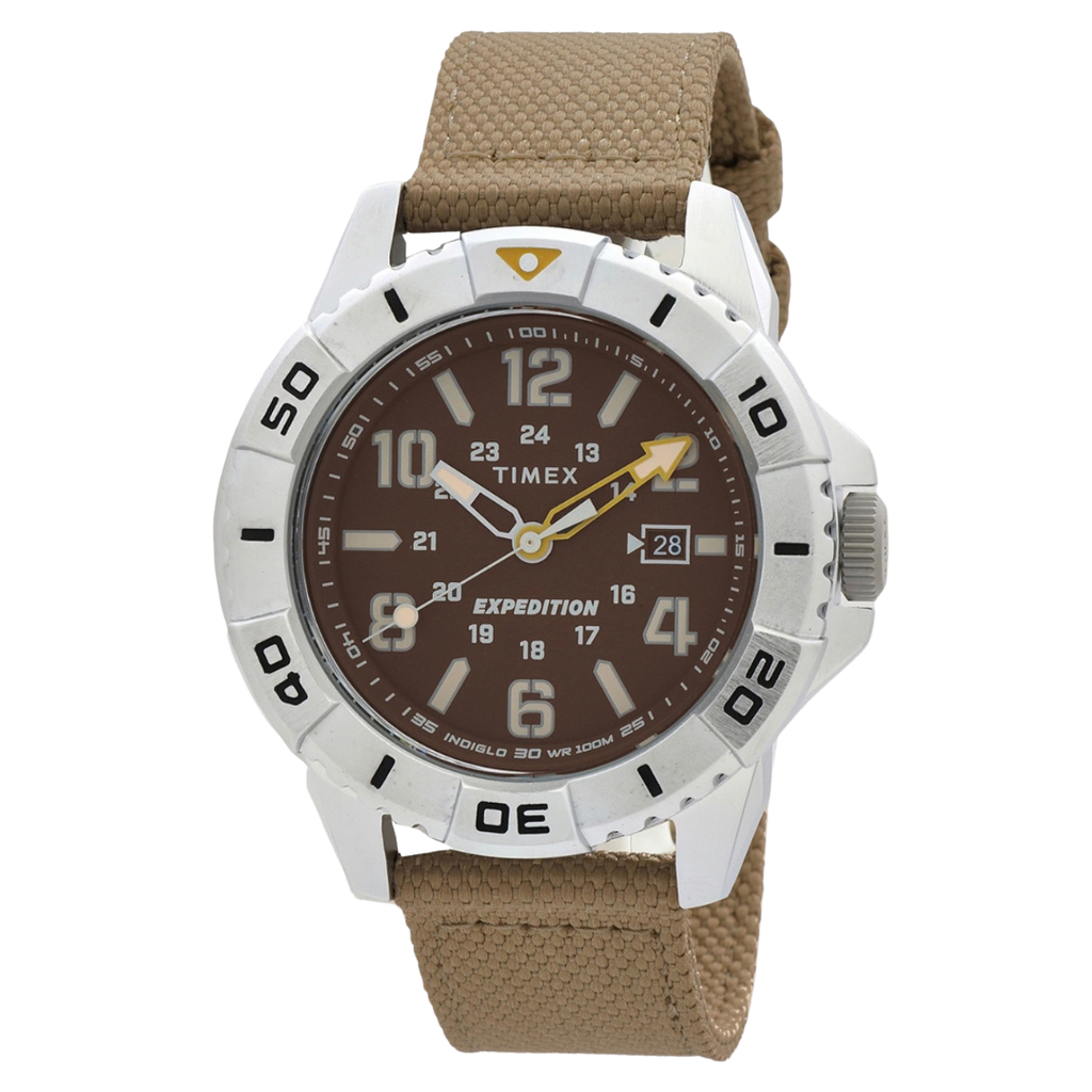 Timex Expedition para caballero con pulso de nylon chocolate