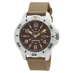 Timex Expedition para caballero con pulso de nylon chocolate