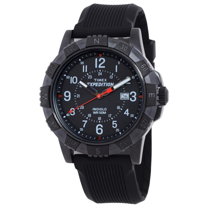 Timex Expedition para caballero con pulso de silicona negro
