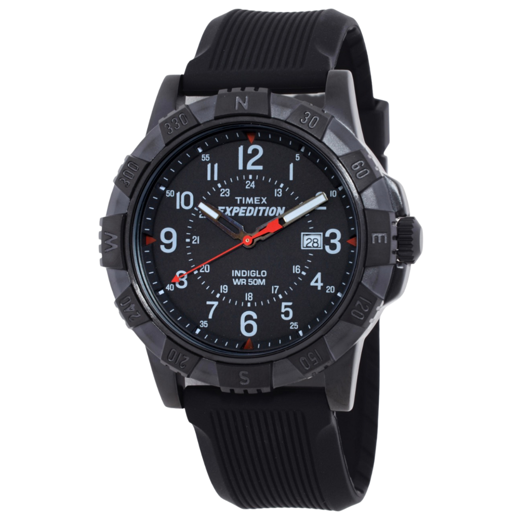 Timex Expedition para caballero con pulso de silicona negro