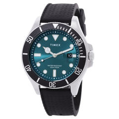 Timex Harborside para caballero con pulso de silicona negro