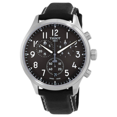 Tissot Chrono XL para caballero con pulso de cuero negro