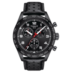 Tissot PRS 516 Chronograph con pulso de cuero negro