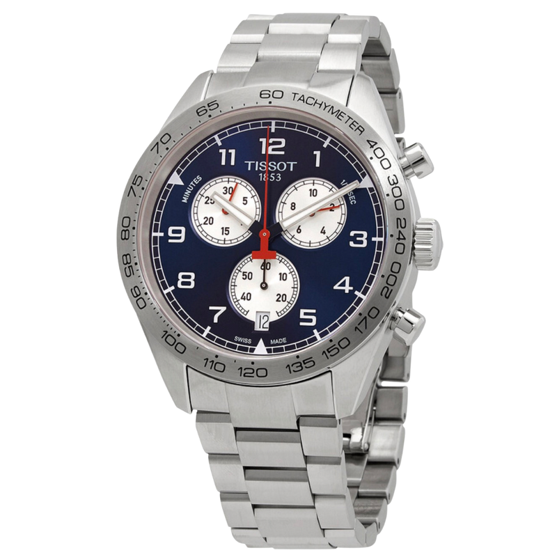 Tissot PRS 516 en acero inoxidable con dial azul