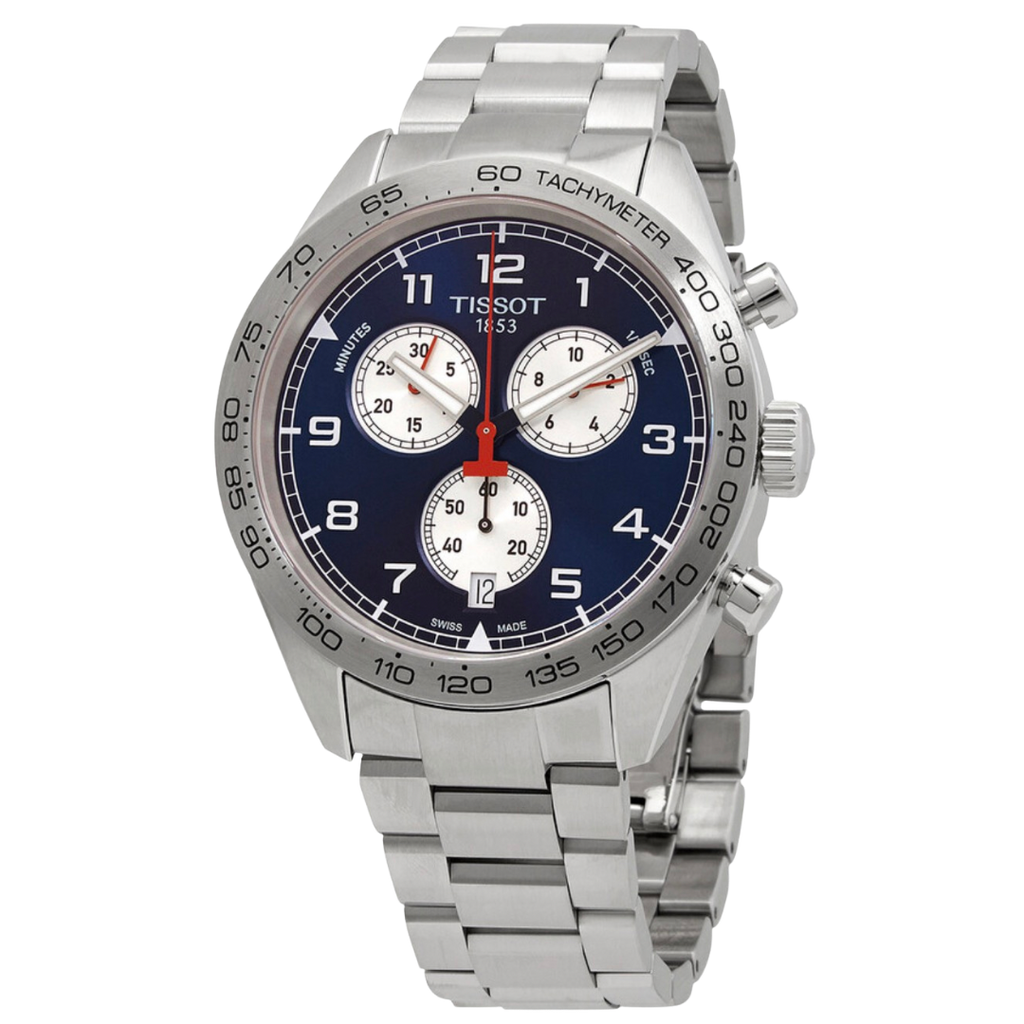 Tissot PRS 516 en acero inoxidable con dial azul