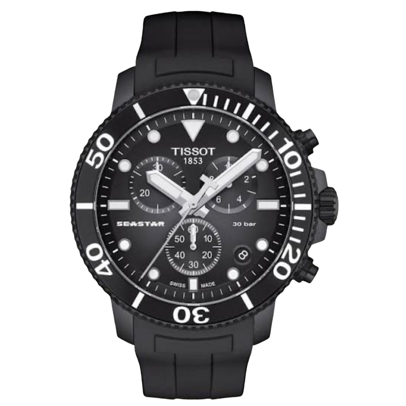 Tissot Seastar 1000 con pulso de silicona negro