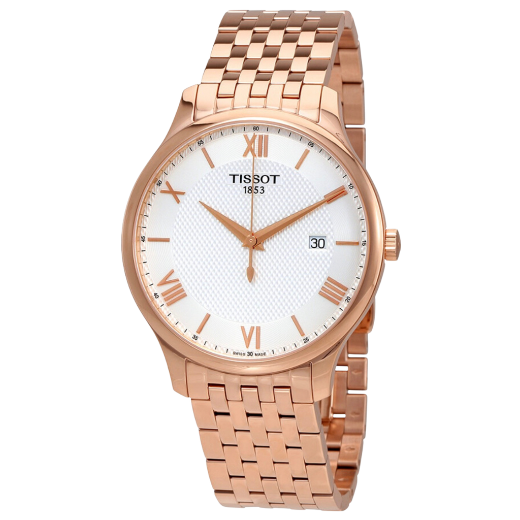 Tissot Tradition en acero inoxidable tonalidad oro rosa