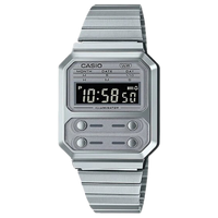 Casio Vintage A-100WE-7B Stainless Steel Watch