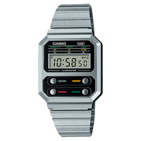 Casio Vintage A-100WE-1A Stainless Steel Watch