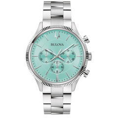Bulova Classic Aqua Dial Stainless Steel Men's Watch